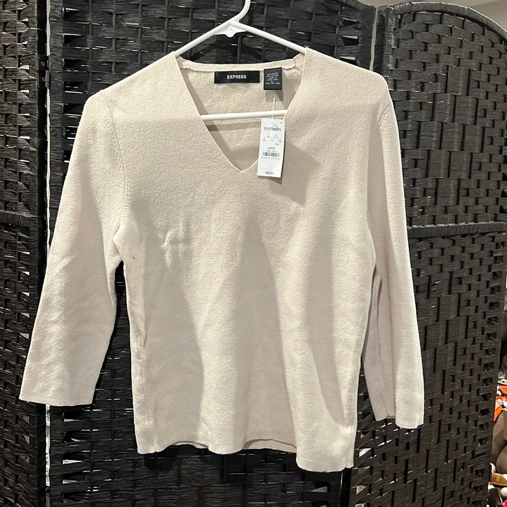 Express beige sweater